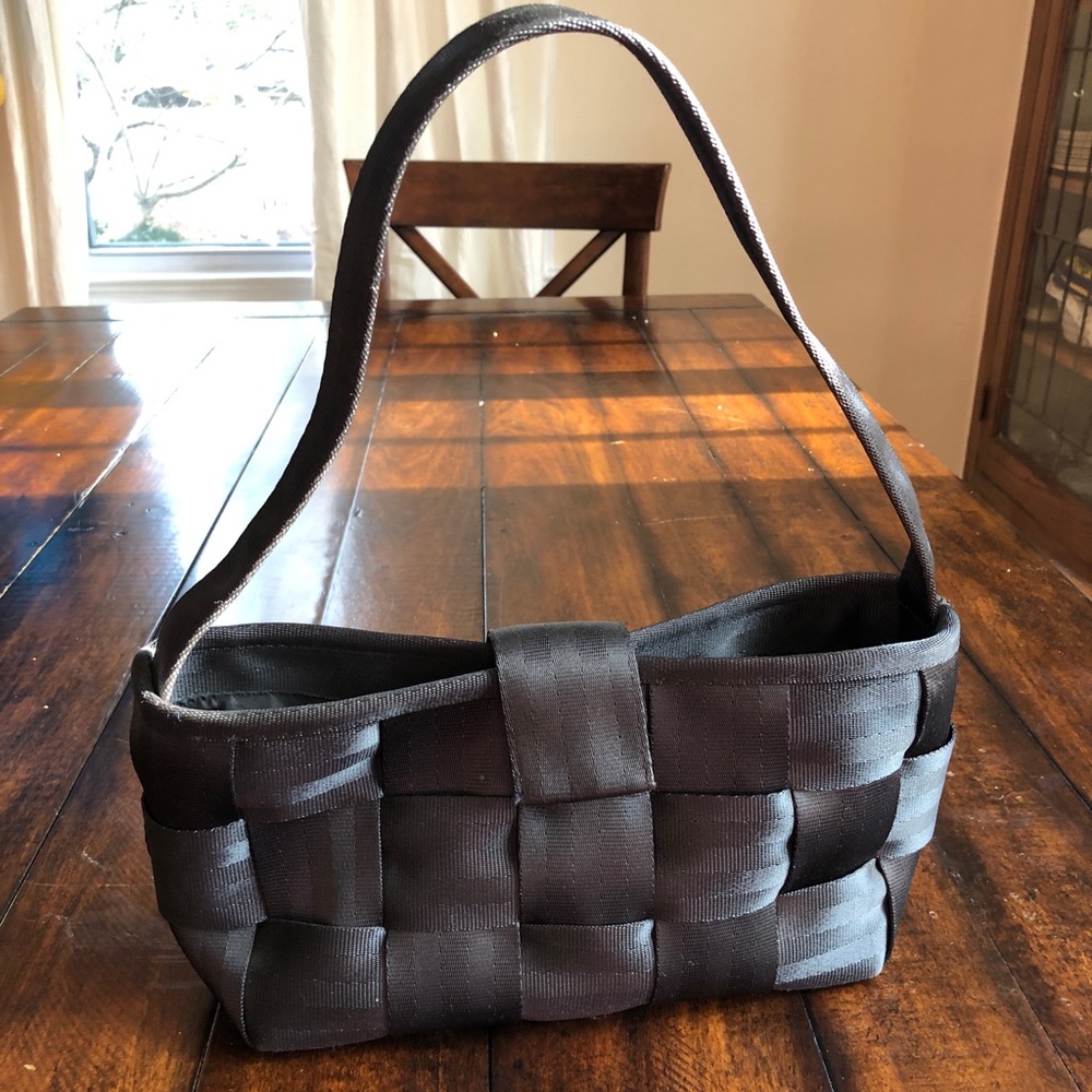 Harveys Black Woven Strap Shoulder Bag